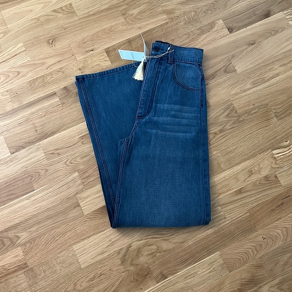 NWT Doen wide legged viva denim high waisted jeans - Picture 3 of 7